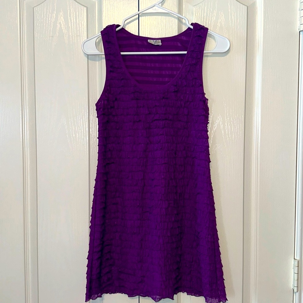 Free People Ruffled Purple Dress Size Small
